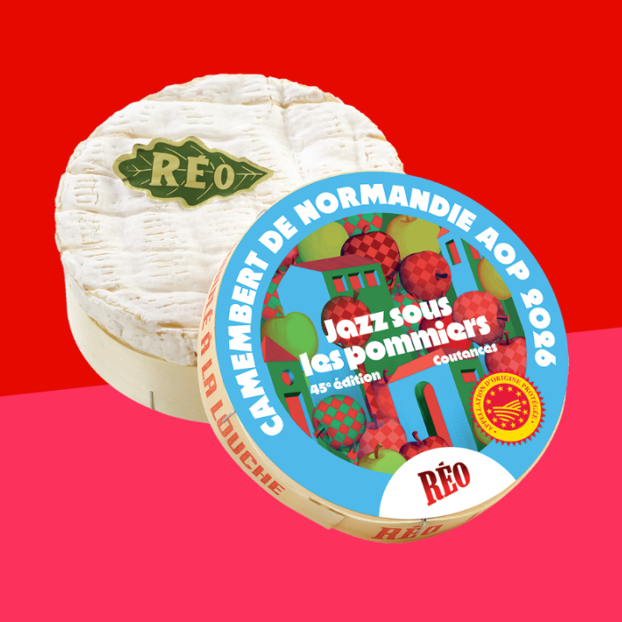 Camembert Réo Jazz sous les pommiers 2026 Coutances étiquette spéciale 