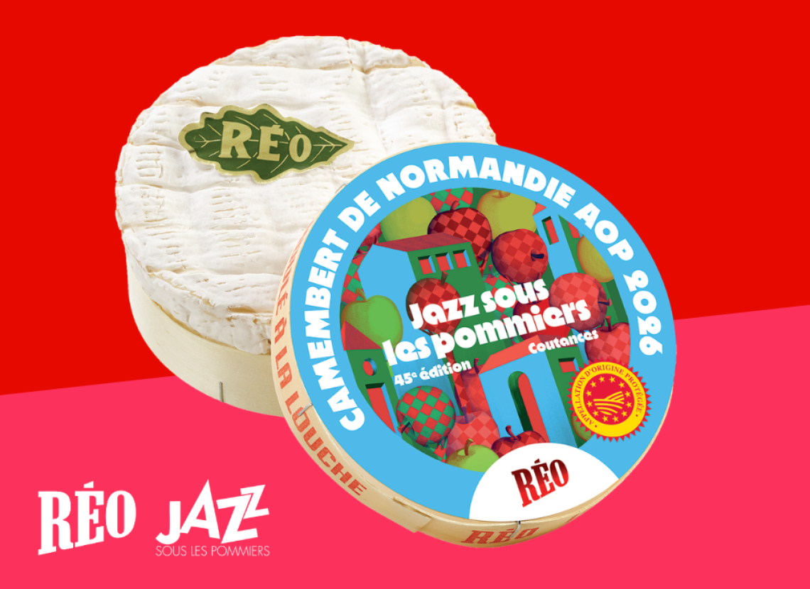 Camembert Réo Jazz sous les pommiers 2026 Coutances étiquette spéciale 