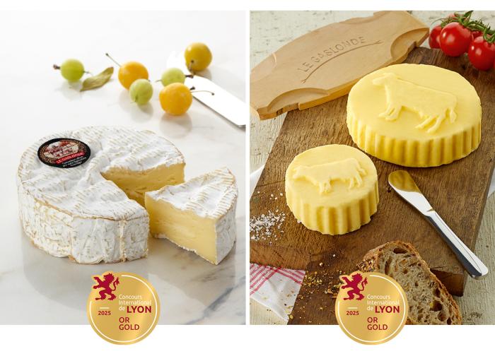 Coucours International Lyon 2025 médailles Fromagerie Réo Le Gaslonde Camembert de Normandie AOP Beurre de baratte demi-sel croquant cristaux de sel